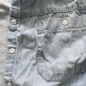 Merona Denim/Chambray Button-Down Long-Sleeve Shirt